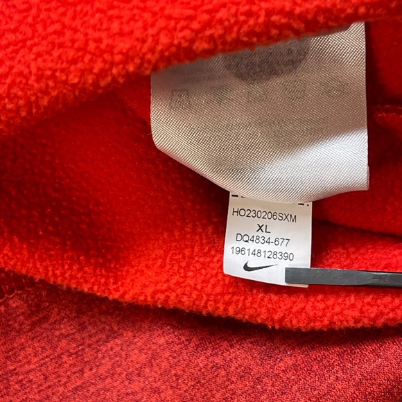 Nike Therma Fit Red Heathered Pullover Hoodie Men's XL Sweatshirt - Picture 6 of 9